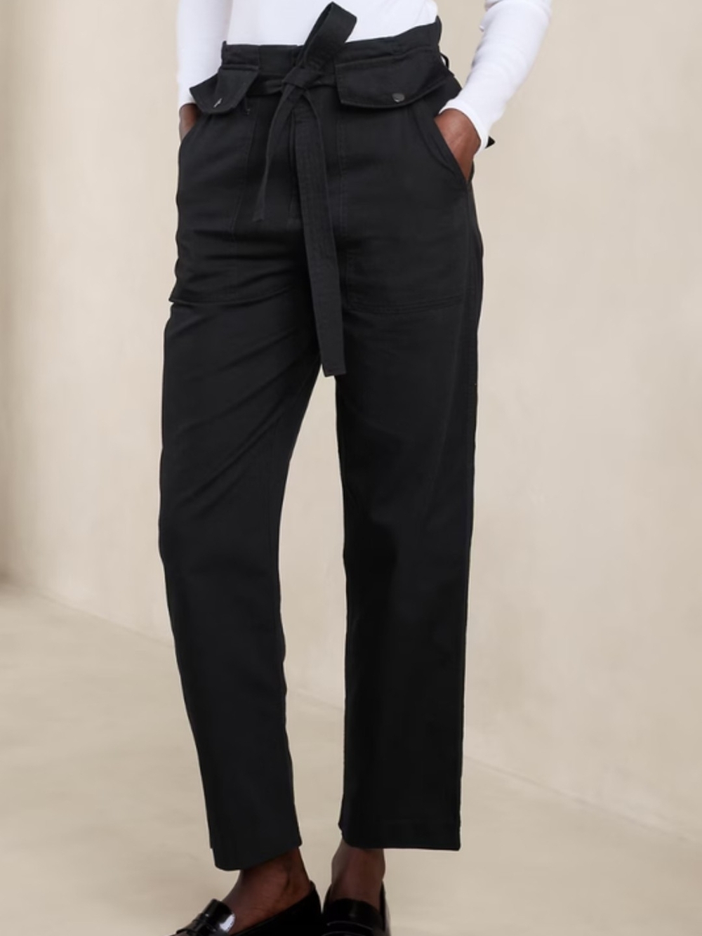 Banana Republic Black High-Waisted Utility Pants – Size 16